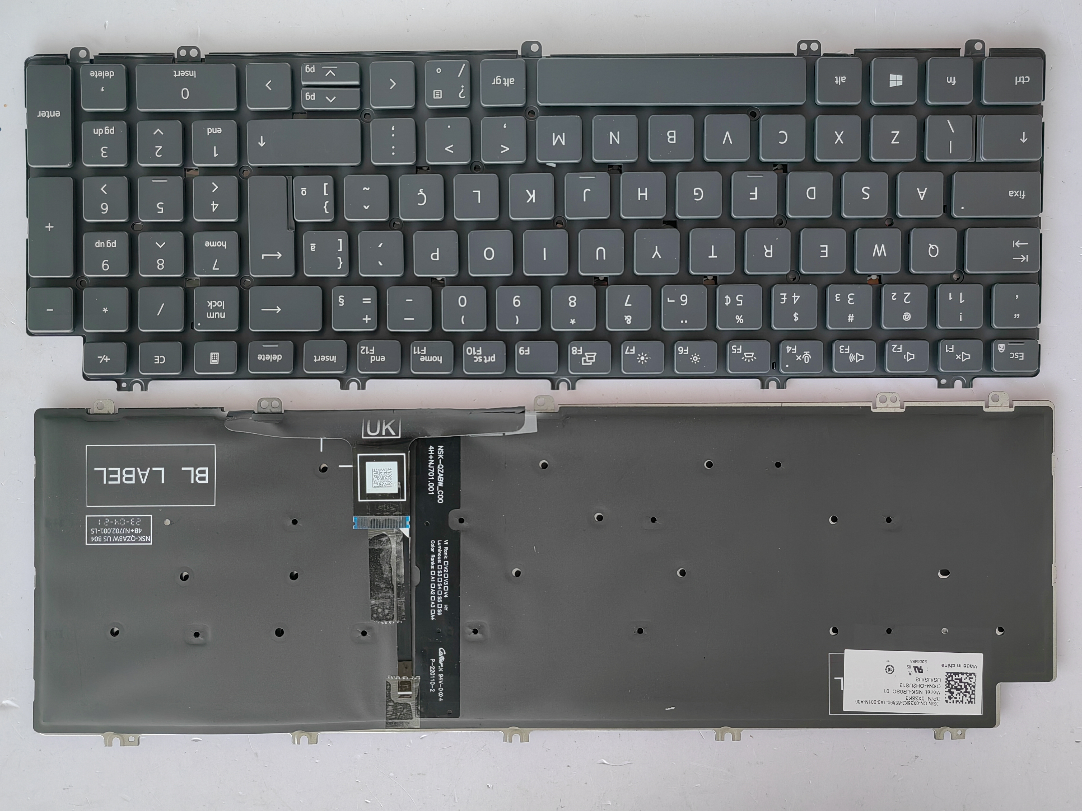 Picture of New Replacement Laptop Keyboard For DELL 3561/3560/latitude5520/5521/7550 BLACK Backlit (OEM) BR Layout